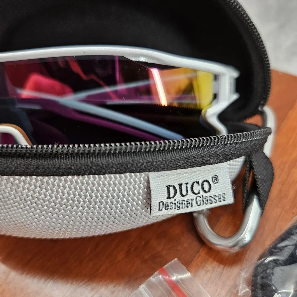 DUCO‎ Kids Sports Youth Lightweight Frame UV Polarized Sunglasses White & Pink